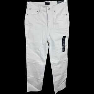 J.Crew Stovepipe White Jeans Signature Stretch+ Size 25P Petite NWT $118